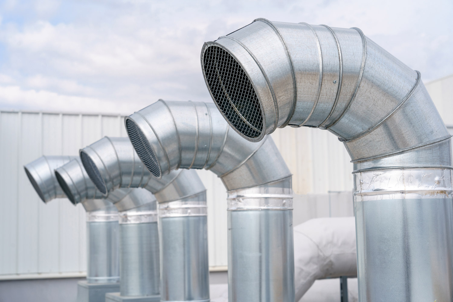 The air conditioning and ventilation system of a large industrial building